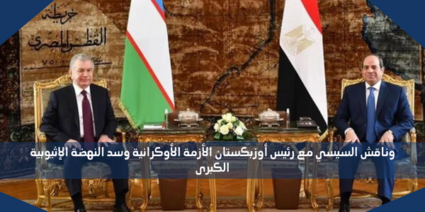 وناقش السيسي مع رئيس أوزبكستان الأزمة الأوكرانية وسد النهضة الإثيوبية الكبرى